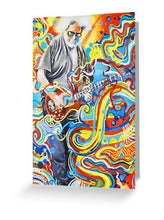 Grateful Dead - Jerry Playing - Greeting Cards & Postcards