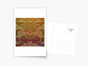 Grateful Dead - Jerry Meditating - Greeting Cards & PostCards