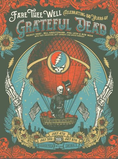 Grateful Dead - Fare Thee Well (50 Years) - Poster Print