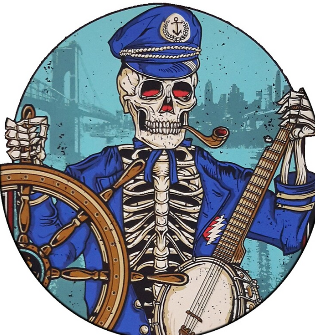 Grateful Dead - Captain Dead in White - Poster