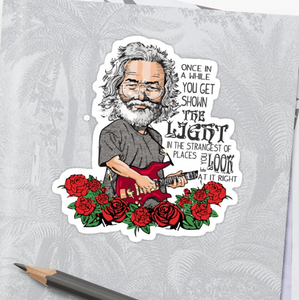 Grateful Dead - Jerry with Scarlet Begonias - Sticker