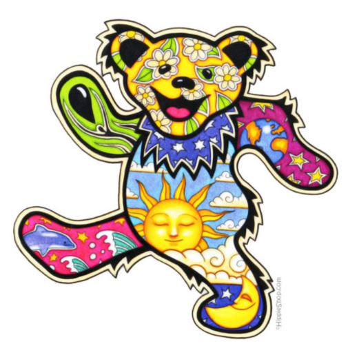 Grateful Dead - Dancing Bear Nights & Days - Sticker